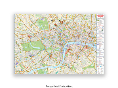 Central London Street Map Poster