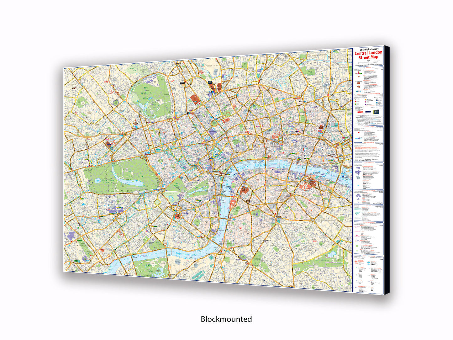 Central London Street Map Poster