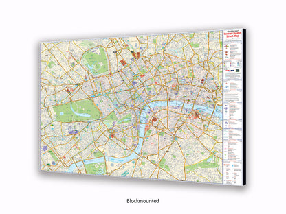 Central London Street Map Poster