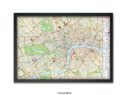 Central London Street Map Poster