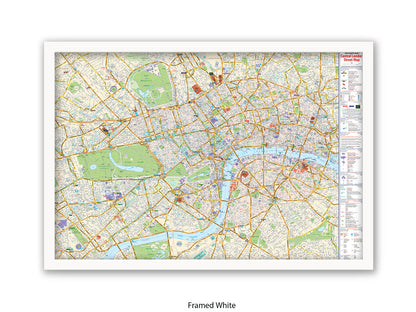 Central London Street Map Poster