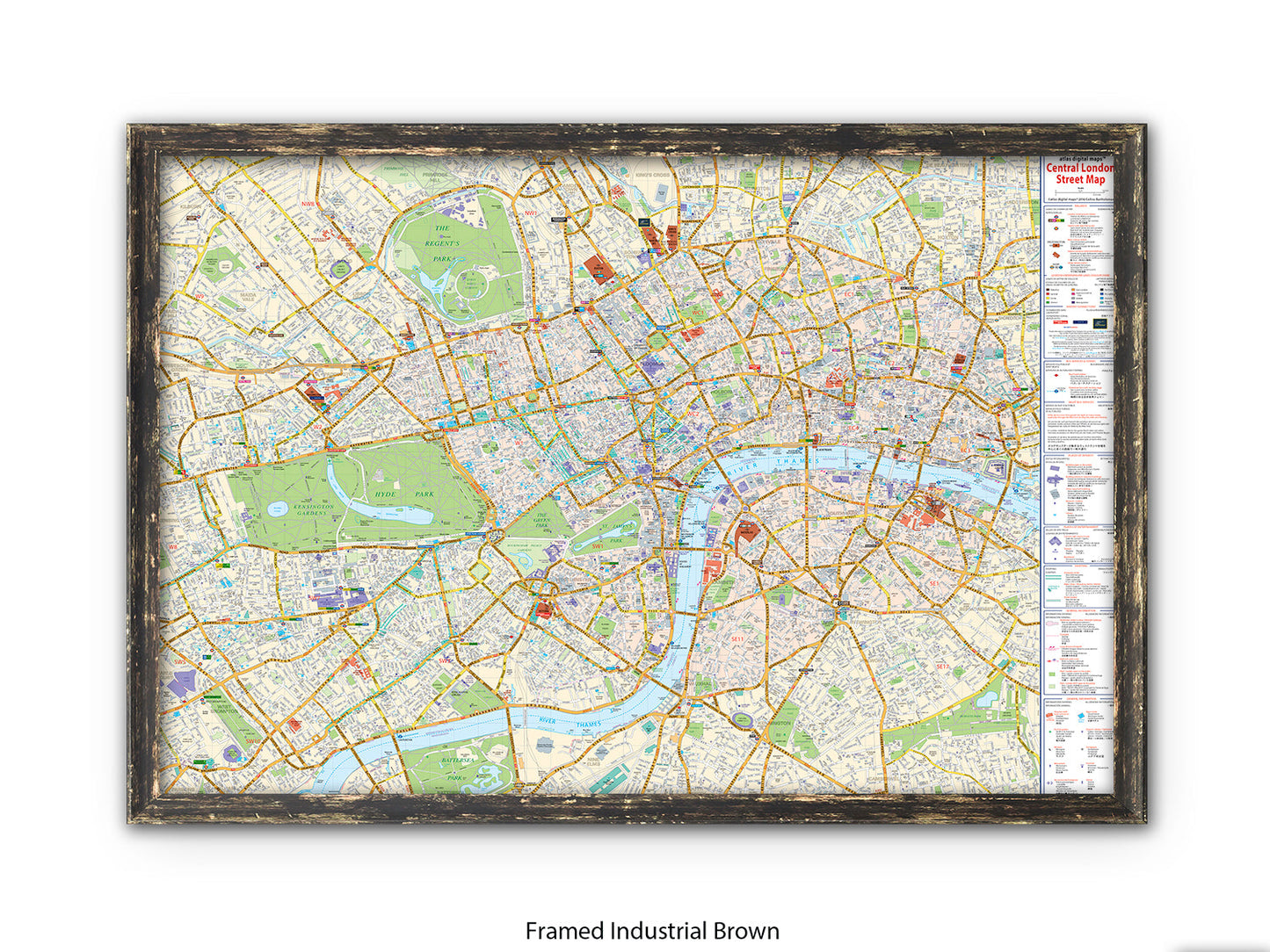 Central London Street Map Poster
