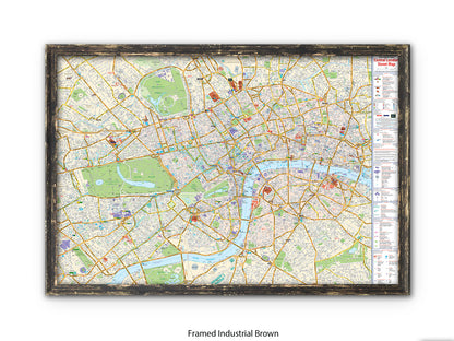 Central London Street Map Poster