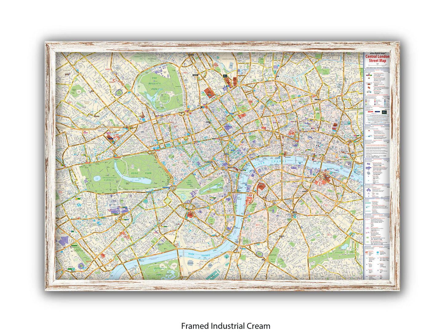 Central London Street Map Poster
