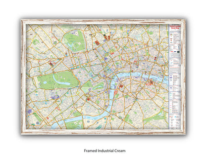 Central London Street Map Poster