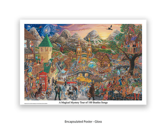 A Magical Mystery Tour of 100 Beatles Songs - Tom Masse - Poster