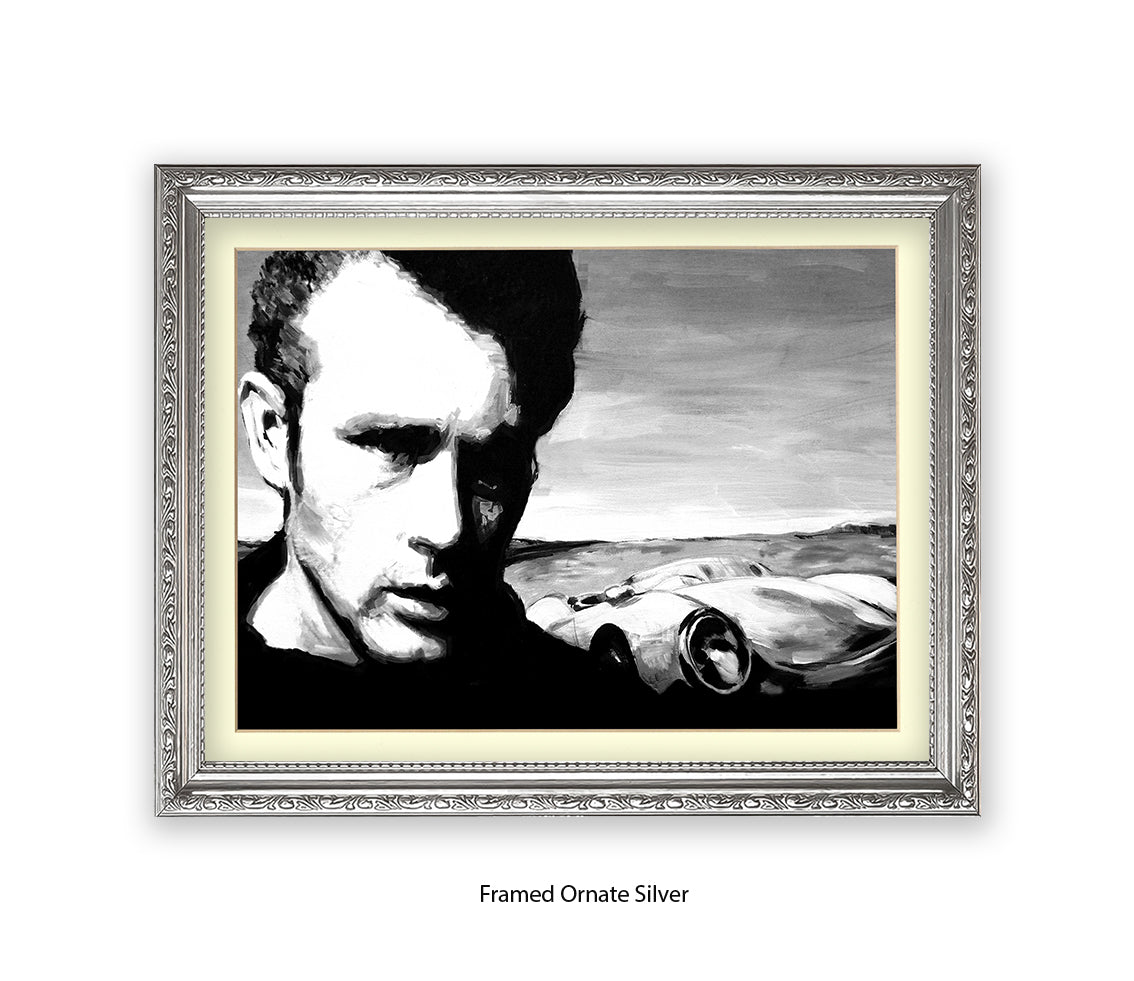 James Dean - Porsche - Michael Kozlov Art Print