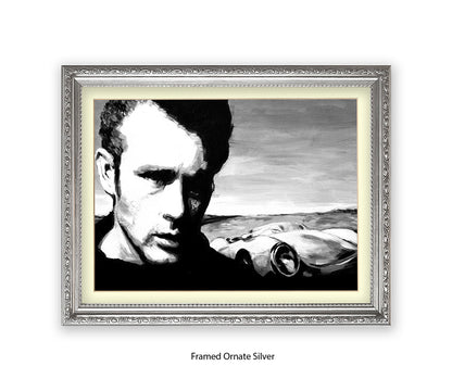 James Dean - Porsche - Michael Kozlov Art Print