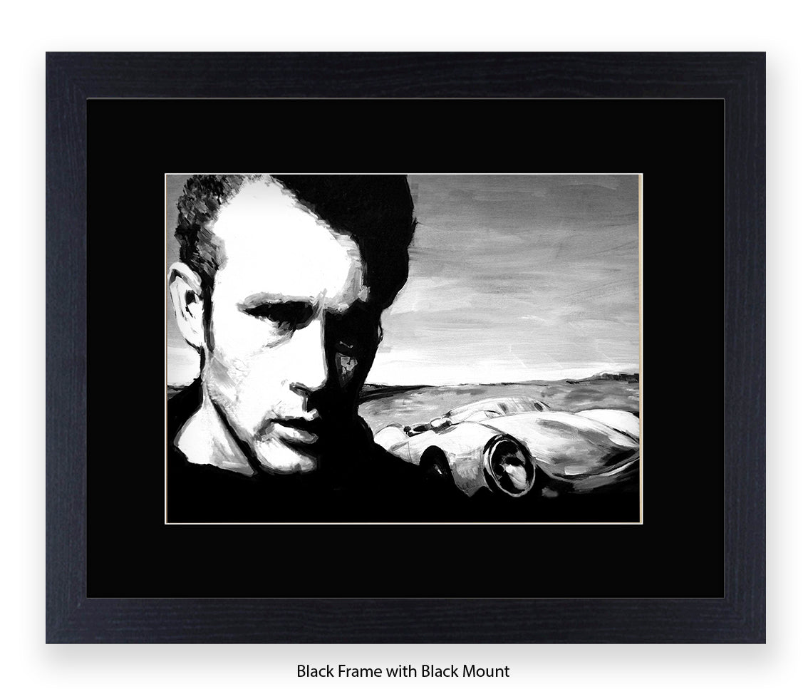 James Dean - Porsche - Michael Kozlov Art Print