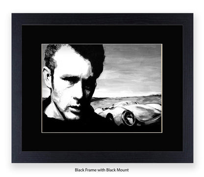 James Dean - Porsche - Michael Kozlov Art Print