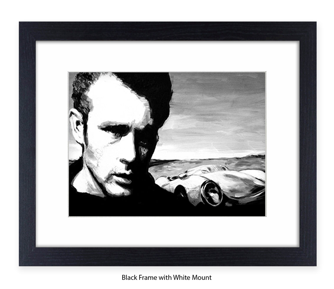 James Dean - Porsche - Michael Kozlov Art Print