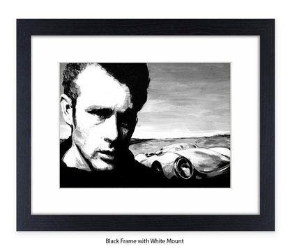 James Dean - Porsche - Michael Kozlov Art Print