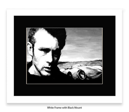 James Dean - Porsche - Michael Kozlov Art Print