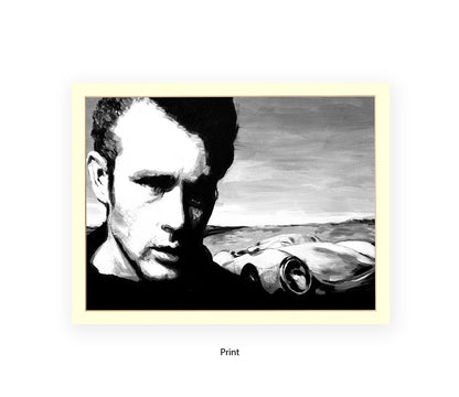 James Dean - Porsche - Michael Kozlov Art Print