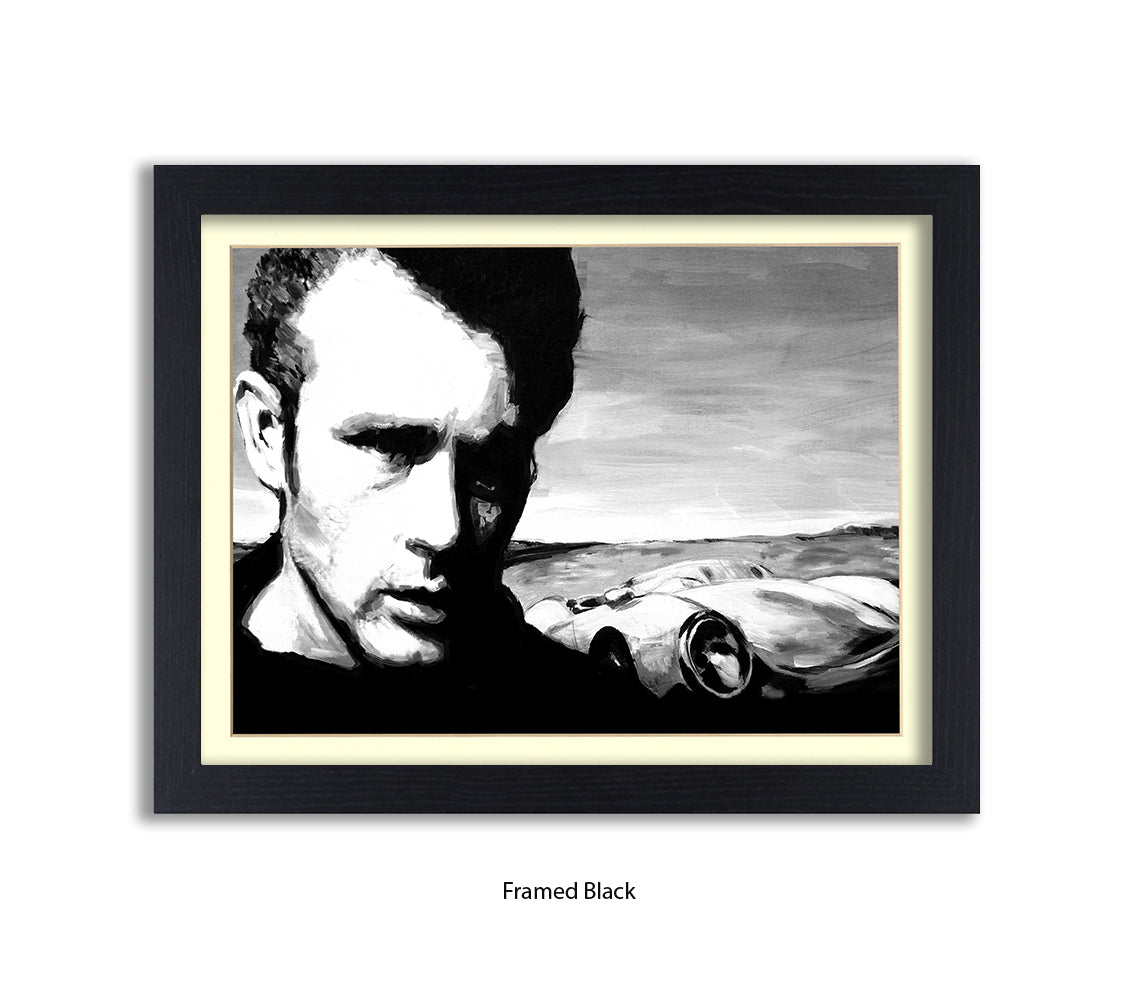 James Dean - Porsche - Michael Kozlov Art Print