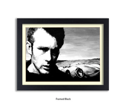 James Dean - Porsche - Michael Kozlov Art Print