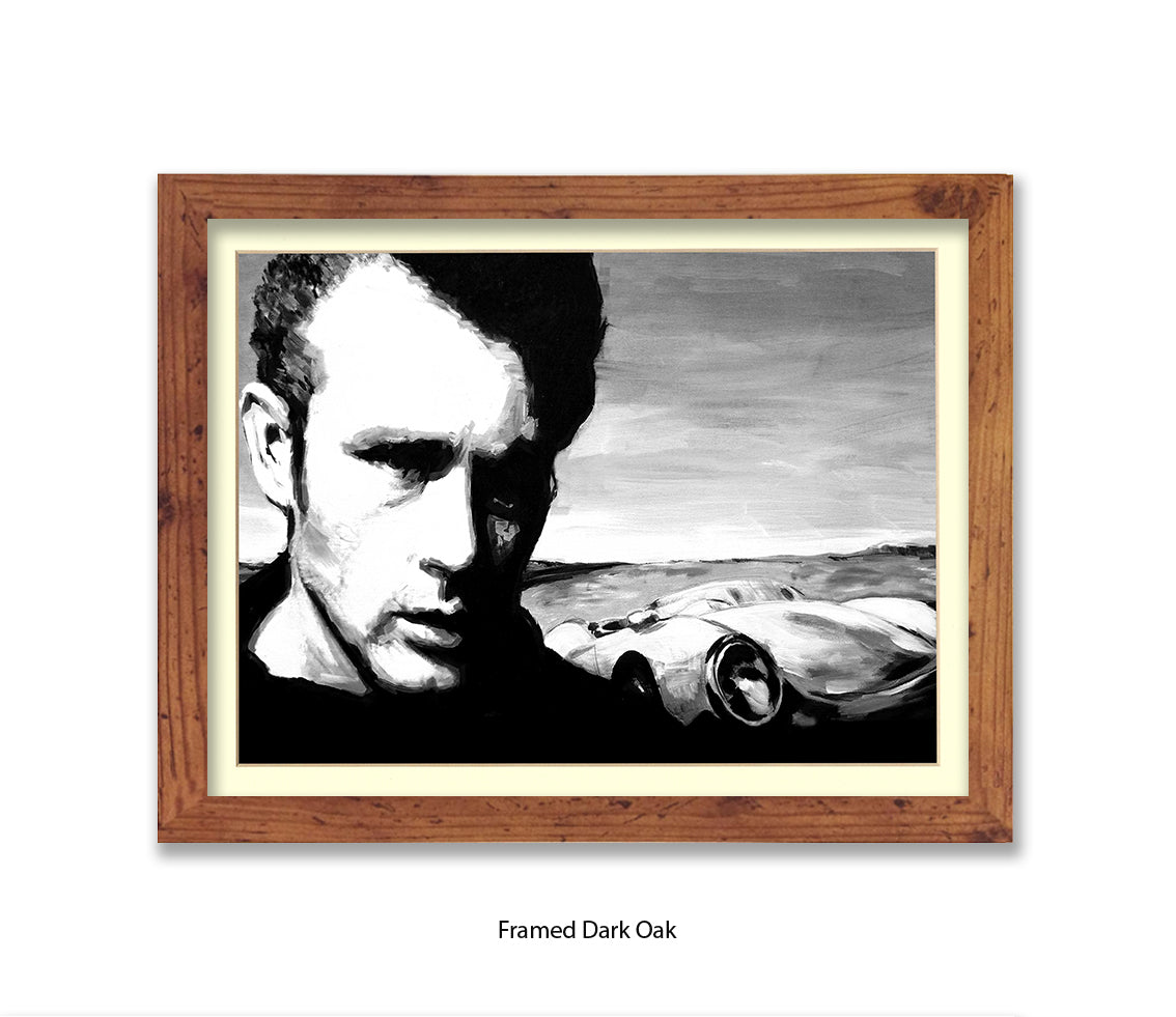 James Dean - Porsche - Michael Kozlov Art Print