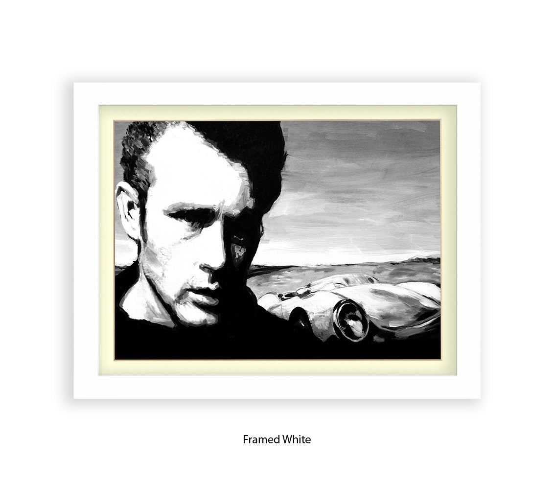 James Dean - Porsche - Michael Kozlov Art Print