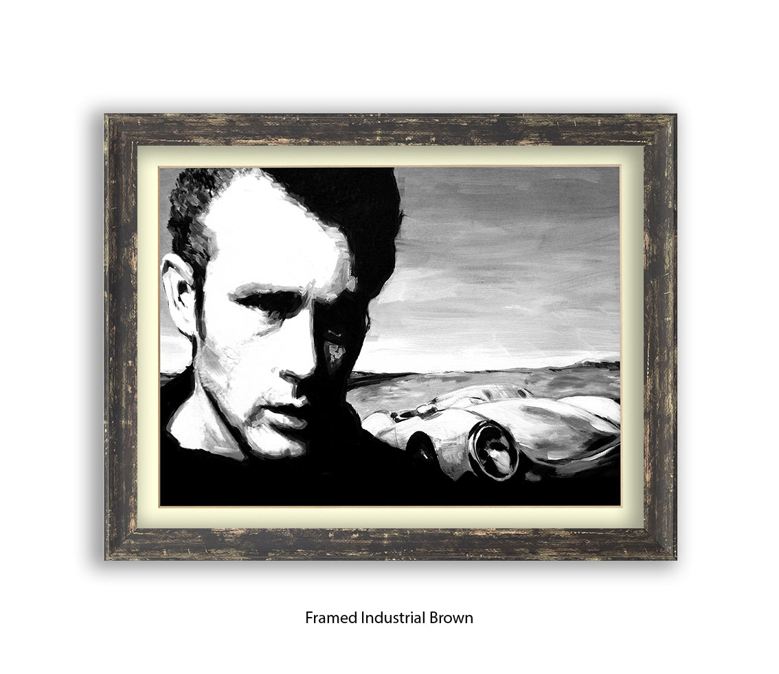 James Dean - Porsche - Michael Kozlov Art Print