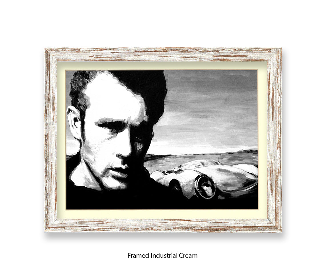James Dean - Porsche - Michael Kozlov Art Print