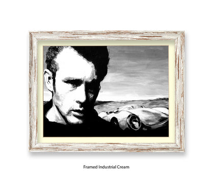 James Dean - Porsche - Michael Kozlov Art Print