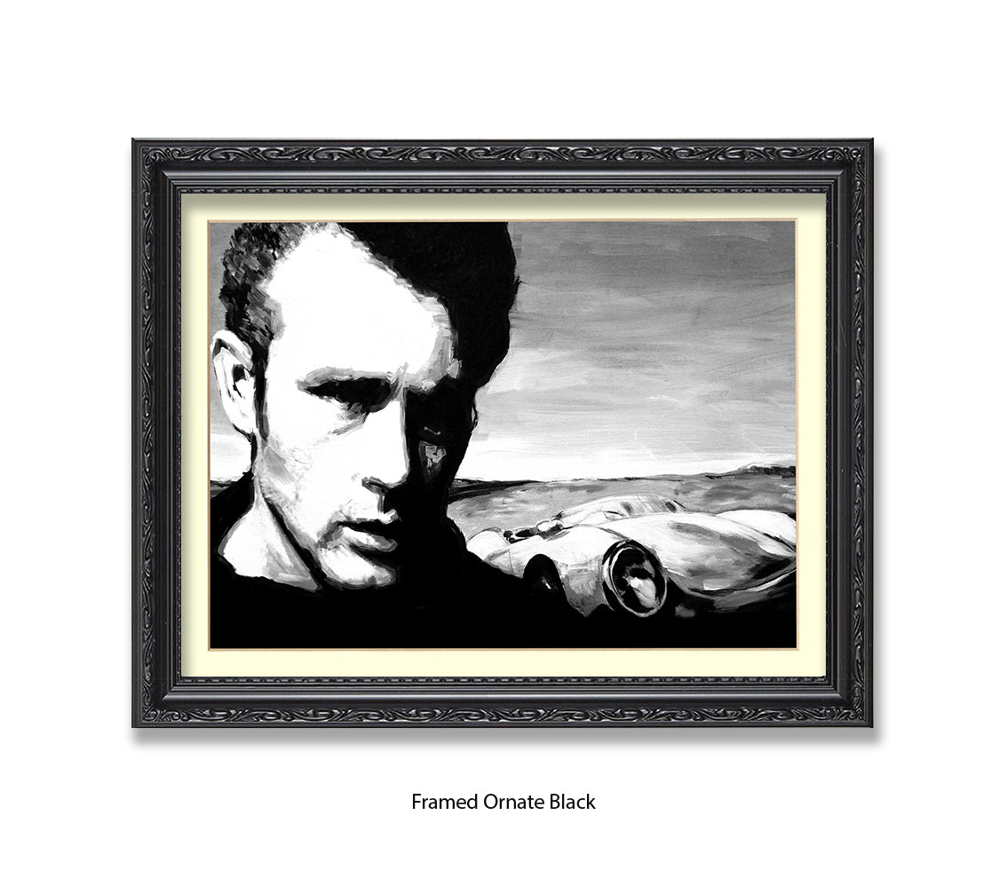 James Dean - Porsche - Michael Kozlov Art Print
