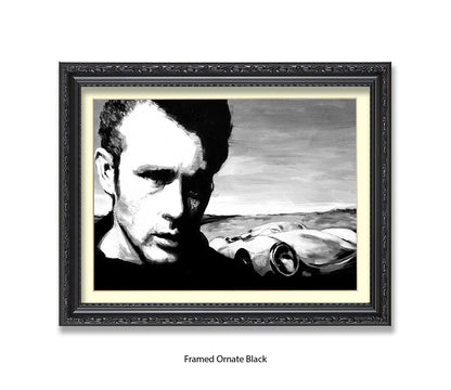 James Dean - Porsche - Michael Kozlov Art Print