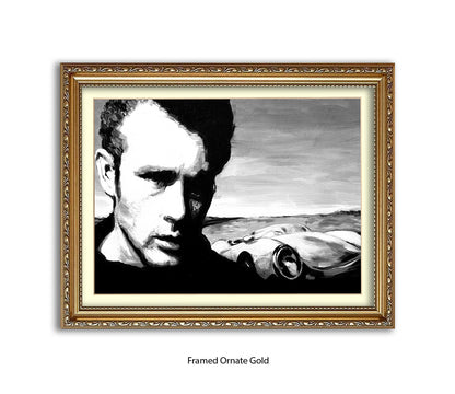 James Dean - Porsche - Michael Kozlov Art Print