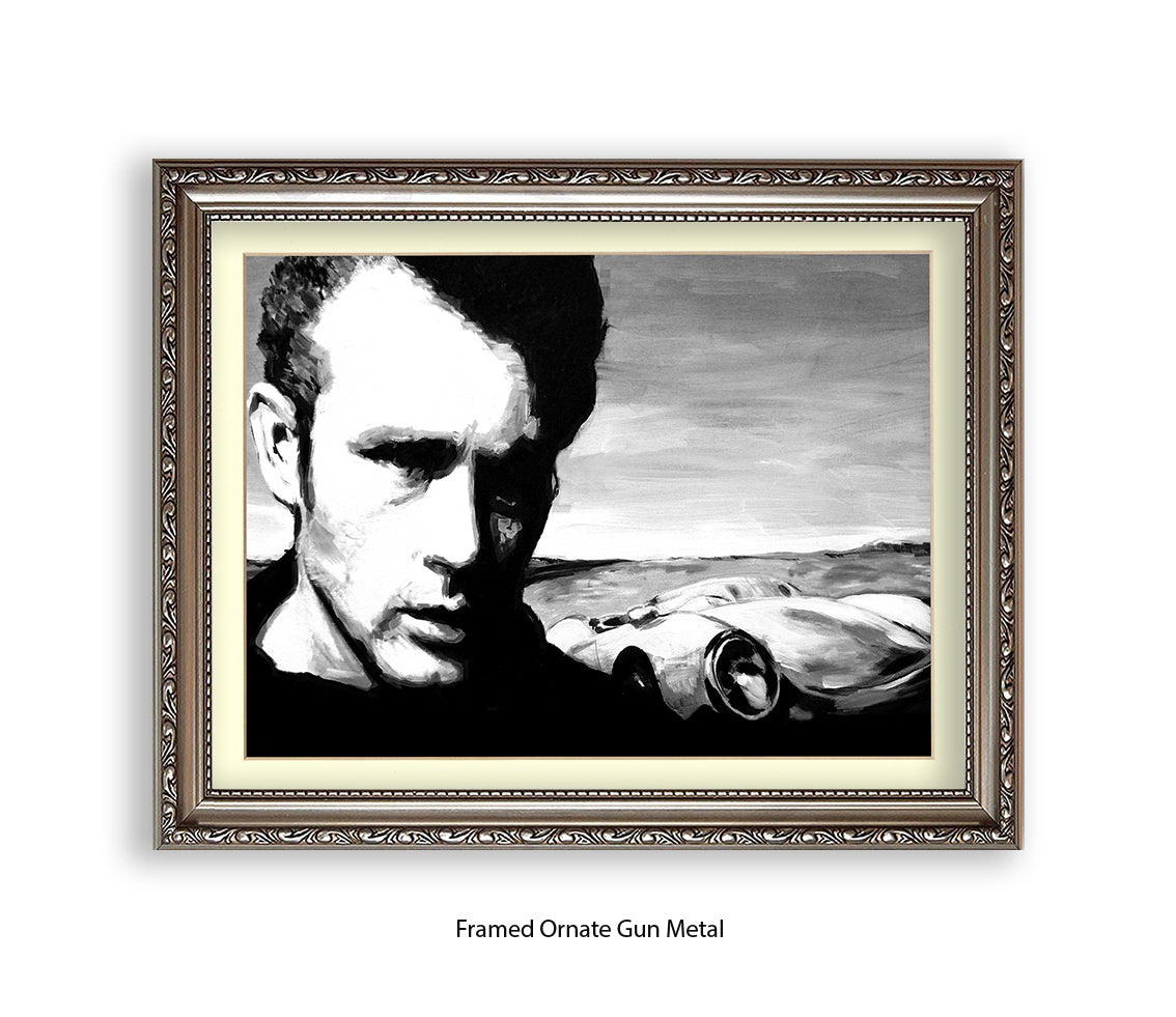 James Dean - Porsche - Michael Kozlov Art Print