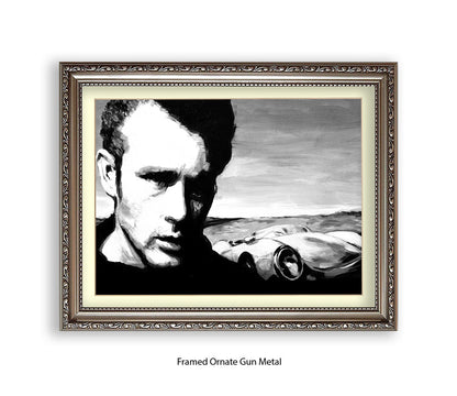 James Dean - Porsche - Michael Kozlov Art Print