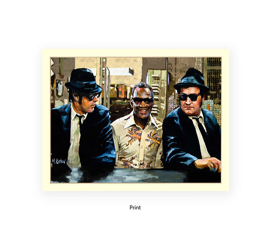Blues Brothers - Ray Charles- Michael Kozlov Art Print