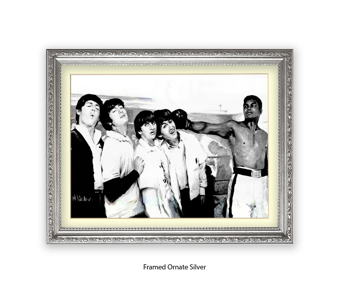 Ali With The Beatles - Michael Kozlov Art Print
