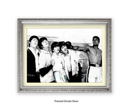 Ali With The Beatles - Michael Kozlov Art Print