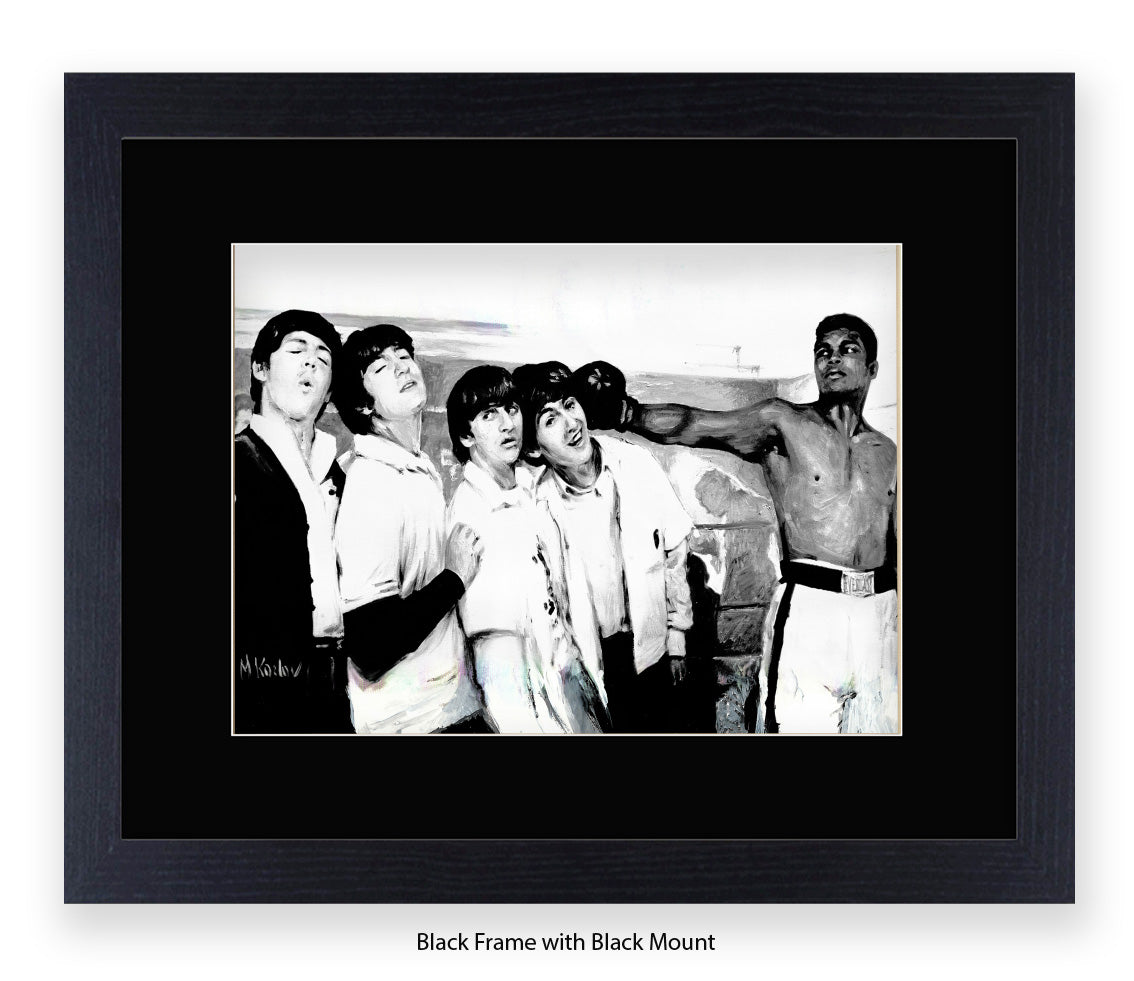 Ali With The Beatles - Michael Kozlov Art Print