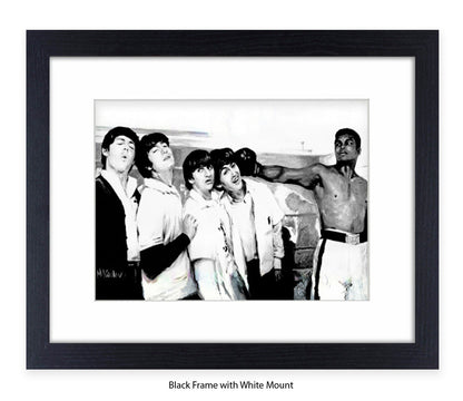 Ali With The Beatles - Michael Kozlov Art Print