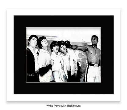 Ali With The Beatles - Michael Kozlov Art Print