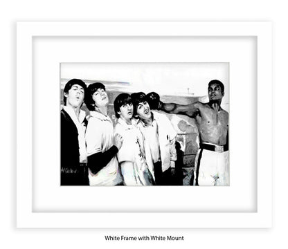 Ali With The Beatles - Michael Kozlov Art Print