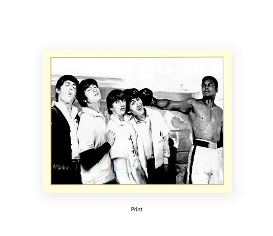 Ali With The Beatles - Michael Kozlov Art Print