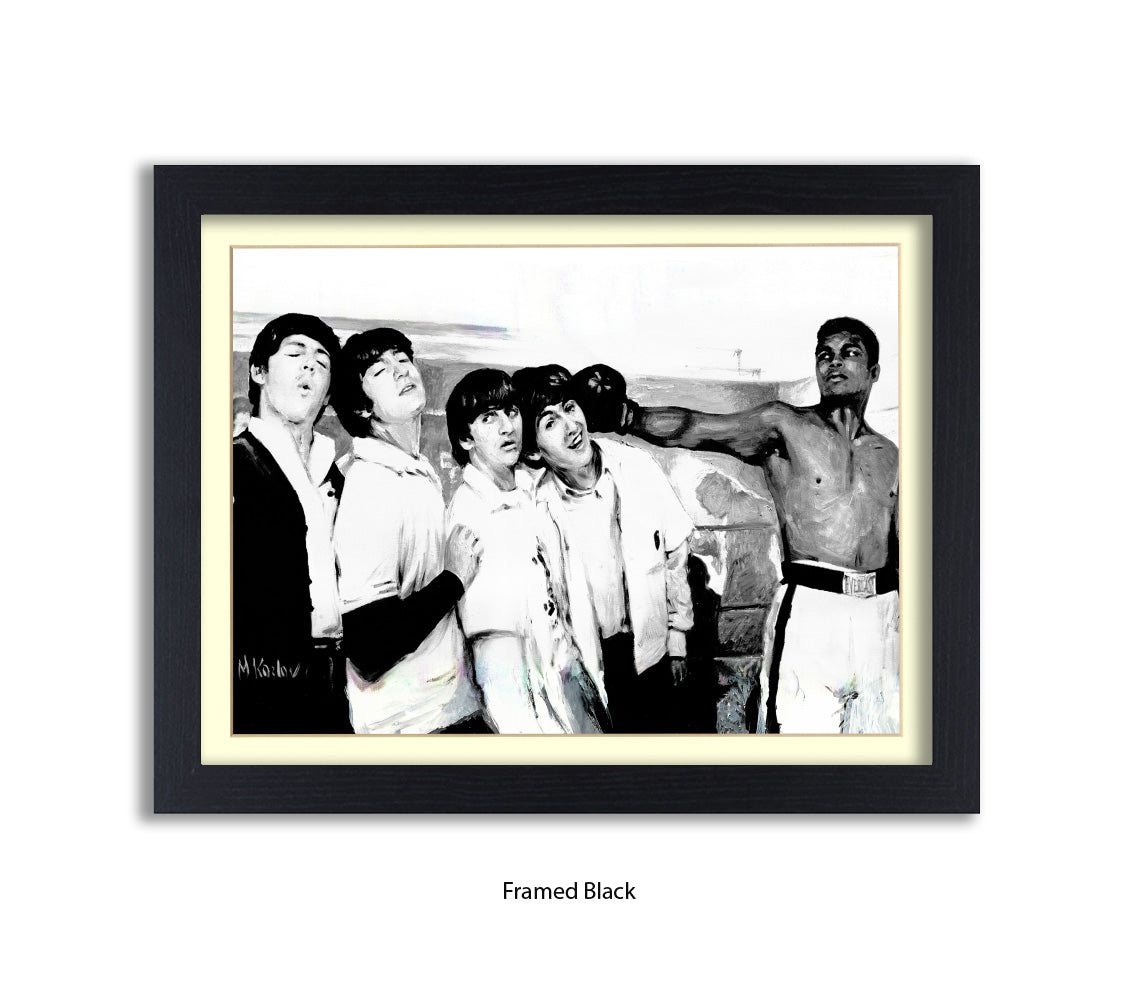 Ali With The Beatles - Michael Kozlov Art Print