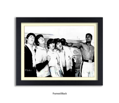Ali With The Beatles - Michael Kozlov Art Print