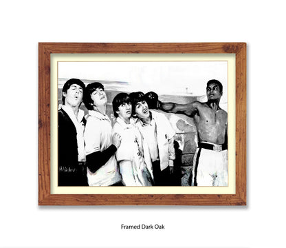 Ali With The Beatles - Michael Kozlov Art Print