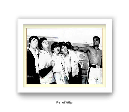 Ali With The Beatles - Michael Kozlov Art Print