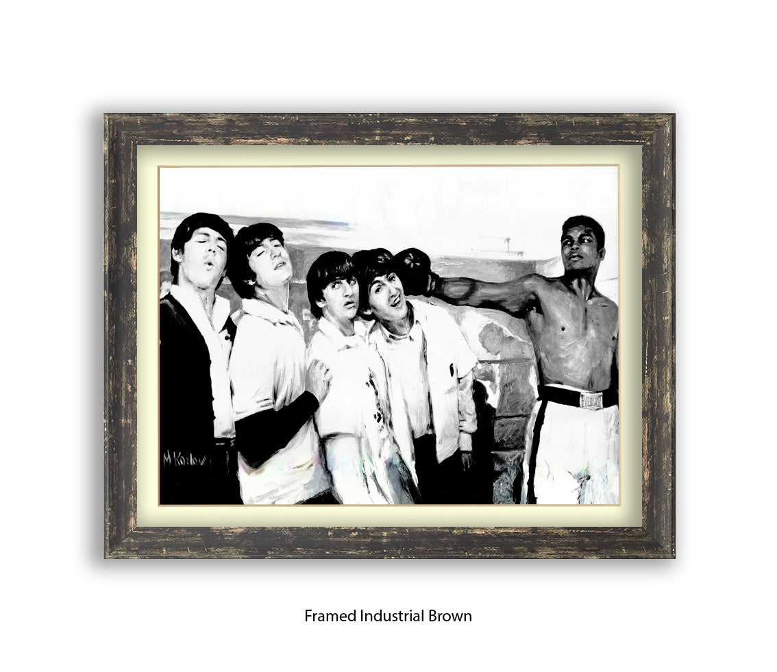 Ali With The Beatles - Michael Kozlov Art Print