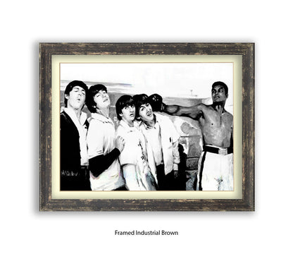 Ali With The Beatles - Michael Kozlov Art Print