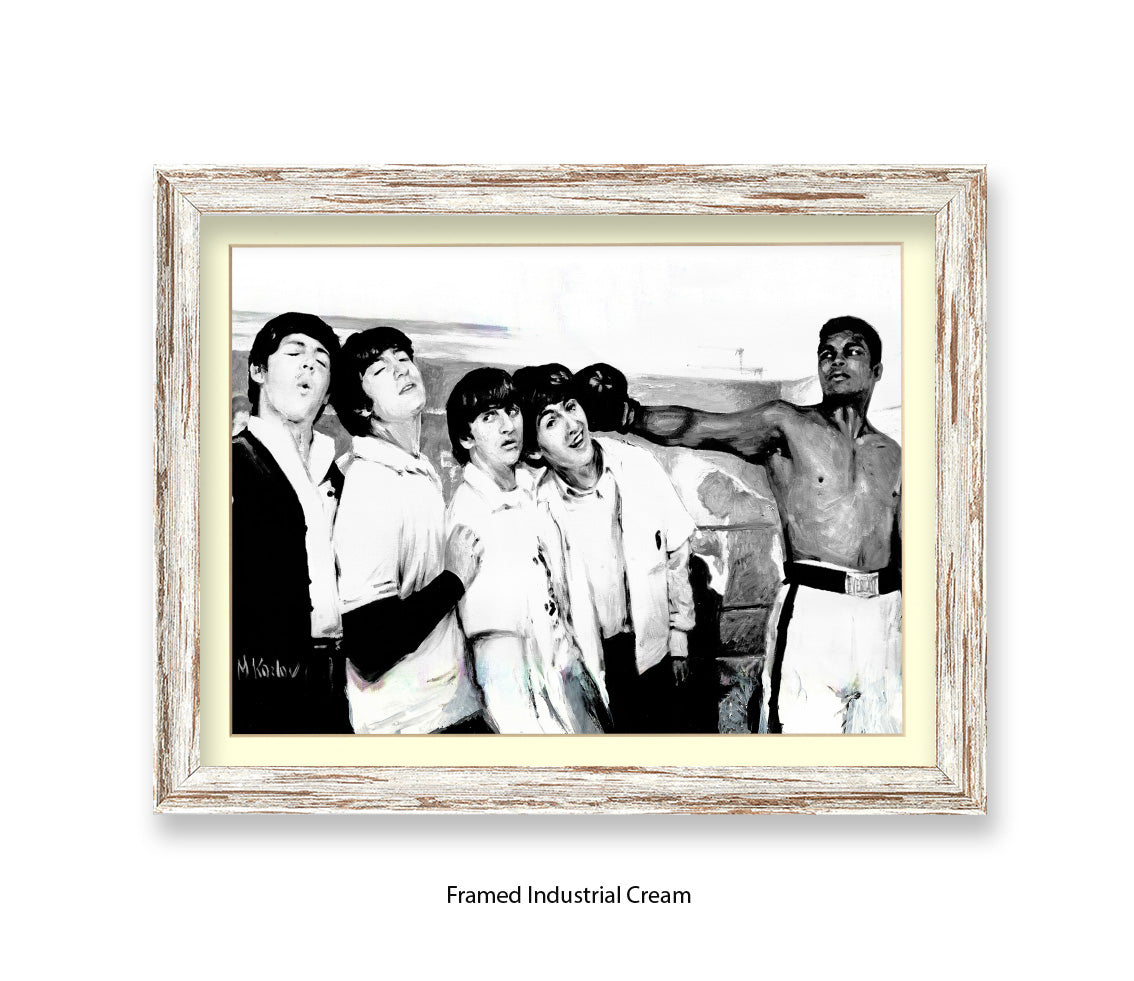 Ali With The Beatles - Michael Kozlov Art Print