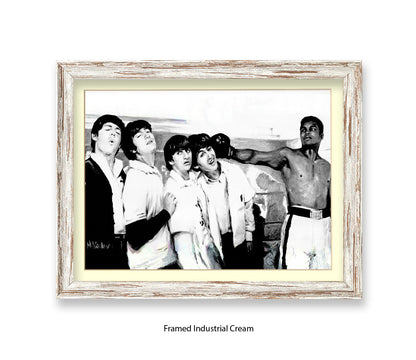 Ali With The Beatles - Michael Kozlov Art Print