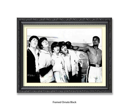 Ali With The Beatles - Michael Kozlov Art Print