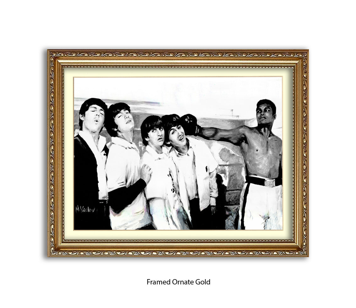 Ali With The Beatles - Michael Kozlov Art Print
