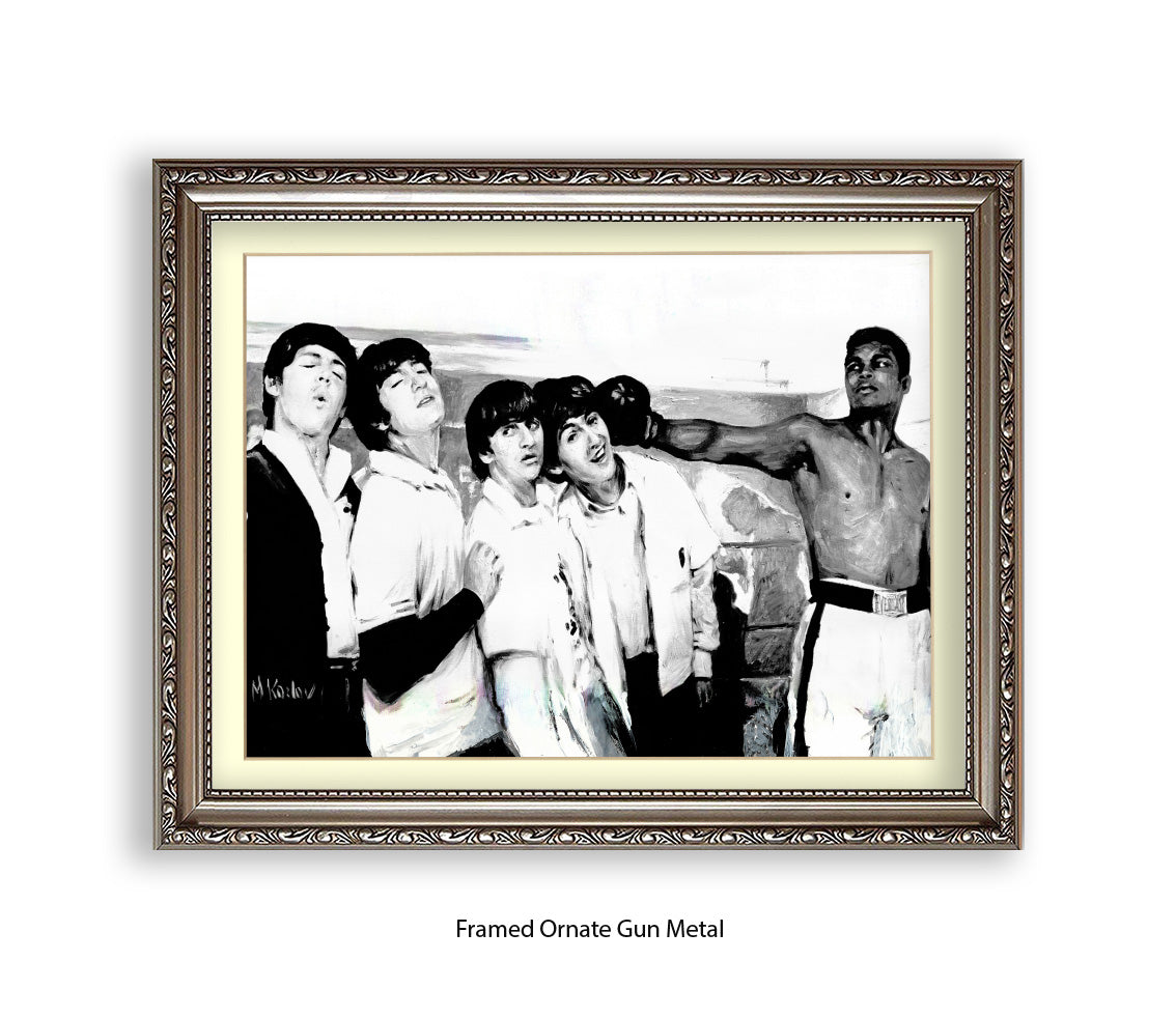 Ali With The Beatles - Michael Kozlov Art Print