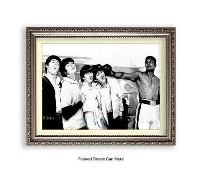 Ali With The Beatles - Michael Kozlov Art Print